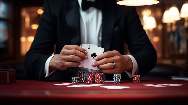 Pengguna membaca klaim bonus di ponsel
